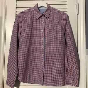 Tommy Hilfiger Boy's Long Sleeve Button Down Dress Shirt size S (6-7) Red Plaid